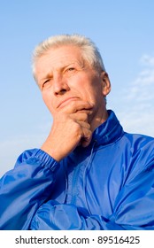 Portrait Of A Pretty Old Man Outdoors