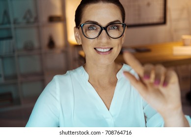 Portrait of pretty woman that expressing positivity - Shutterstock ID 708764716