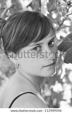 Similar – Image, Stock Photo She darts a look at me