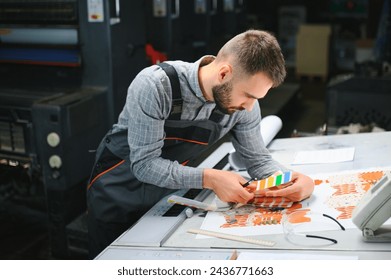Portrait of a printing house worker.