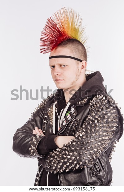 Portrait Punk Rocker Mohawk Hairstyle On Stock Photo Edit