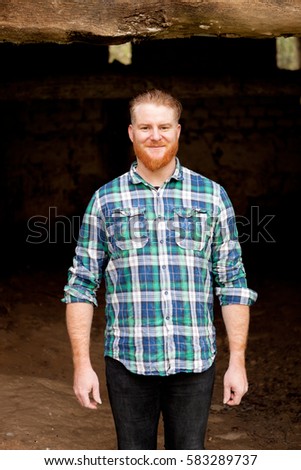 Image, Stock Photo red haired man Style