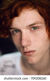 Portrait of a red-haired boy