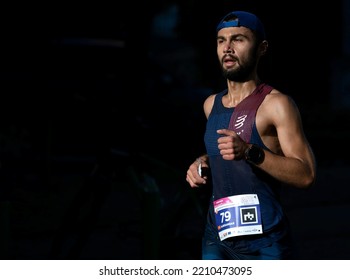 Portrait Of The Runner. Negative Space. 10. 2. 2022. Skopje, Macedonia.