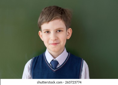 Portrait Of A Schoolboy At The Board