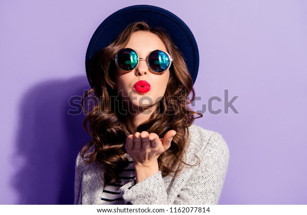 Portrait Seductive Tempting Girl Sending Air Stock Photo 1162077814 ...