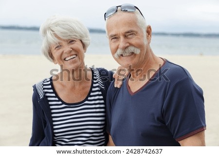 Similar – Image, Stock Photo Portrait of senior couple looking out the window at home