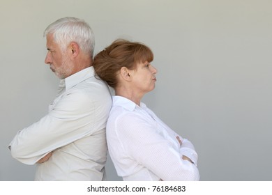 Portrait of senior couple upset at each other - Powered by Shutterstock