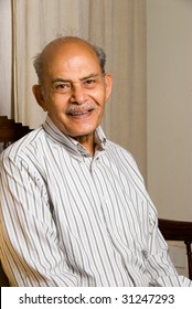 A Portrait Of A Senior Indian Man