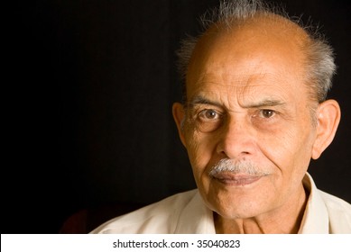 A Portrait Of A Senior Indian Man