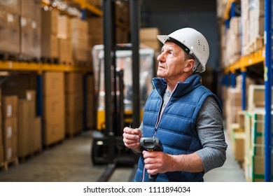 Portrait of a senior male warehouse worker or a supervisor. - Powered by Shutterstock