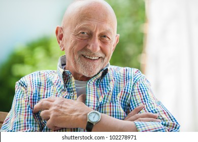 Portrait Of Senior Man Outdoors