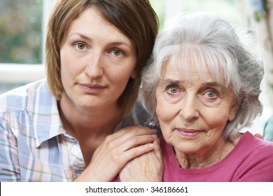 Portrait Of Senior Mother With Adult Daughter