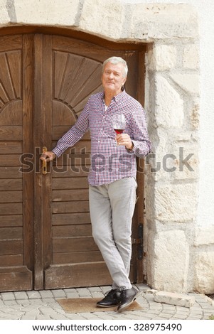 Image, Stock Photo Wine on the facade