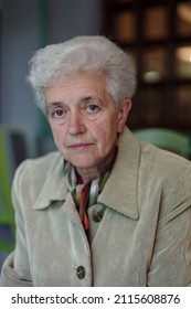 Portrait Of Senior Woman With Grey Hair