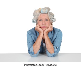 fat granny in curlers Mature big bodies