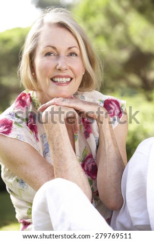 Similar – Senior woman in wheelchair laughing with her daughter