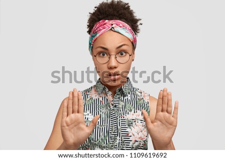 Similar – Image, Stock Photo smoke Young woman portrait