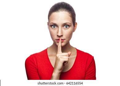 Shhh Woman Images, Stock Photos & Vectors | Shutterstock