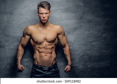 Similar Images, Stock Photos & Vectors of Portrait of shirtless strong ...