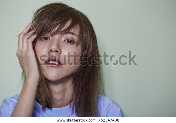 Portrait Short Hair Asian Girl On Stock Photo Edit Now 762547408