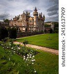 Portrait shot of Abbotsford House near Melrose in the Scottish Borders, 