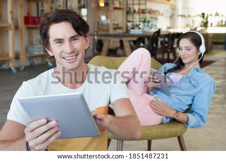 Similar – Image, Stock Photo tablet Living or residing