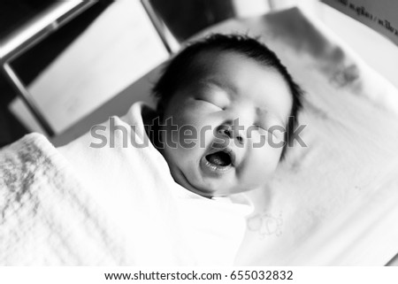 Similar – Image, Stock Photo Nice Newborn asleep peacefully