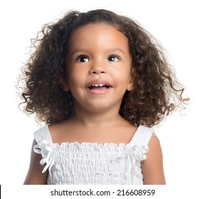 Little Girl Afro Hairstyle Smiling Wearing Stock Photo 212956981 ...