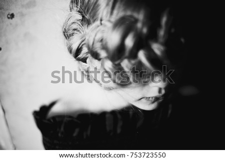 Similar – Image, Stock Photo lonely.lady Loneliness