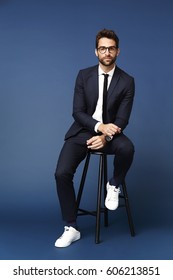 Portrait Of Smart Man In Suit, Studio