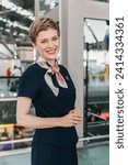 Portrait of smiling airline employee at the airport