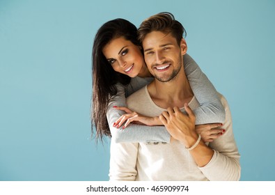 Portrait of smiling beautiful couple