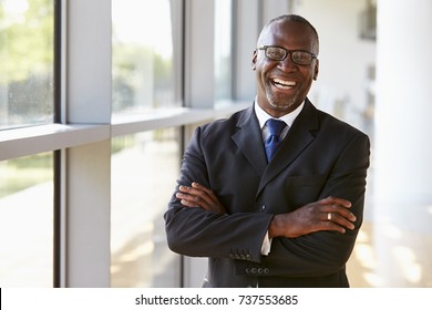 Portrait of a smiling businessman with arms crossed