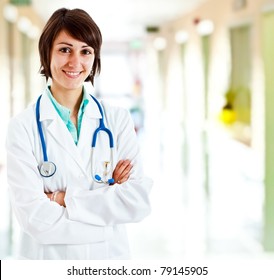 Portrait Of A Smiling Female Doctor.