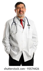 Portrait Of Smiling Hispanic Doctor