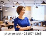 Portrait of a smiling Japanese businesswoman in the office