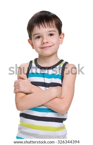 Similar – Image, Stock Photo oung teen wearing a yellow basketball sleeveless smiling