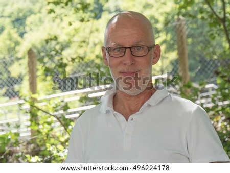 Similar – Beautiful smile | Summery, friendly portrait of a man with a hat| UT Dresden