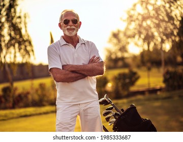 Portrait Of Smiling Senior Golfer.