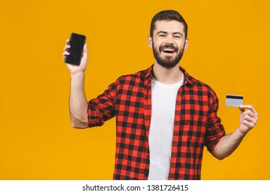 Portrait Smiling Young Man Holding Blank Stock Photo 1381726415 ...