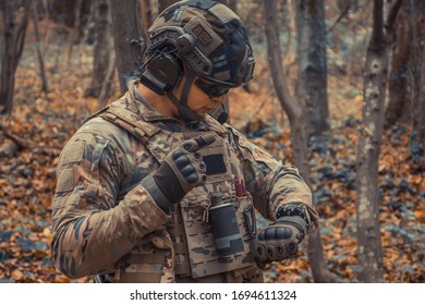 Portrait Two Cartel Soldiers Guns Forest Stock Photo 1691717854 ...