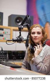 Portrait Of A Sound Engineer Student In A Studio