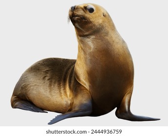 Portrait of a South American baby sea lion (Otaria flavescens formerly Otaria byronia) - Powered by Shutterstock