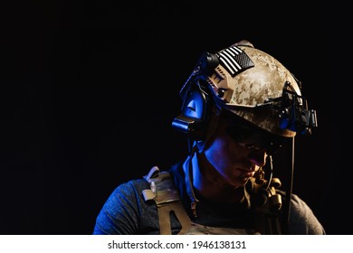 Portrait Special Forces Soldier Helmet Glasses Stock Photo 1946138131 ...