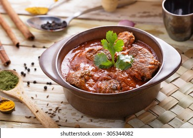 Portrait Of Spicy Indian Lamb Rogan Josh