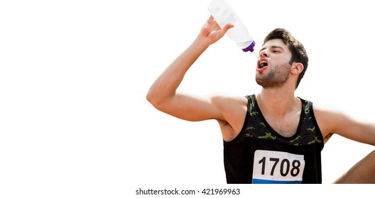 Portrait Of Sportsman Drinking