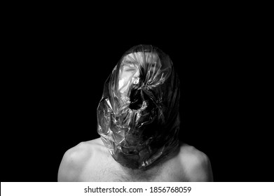 Portrait Strangulation, Plastic Bag On Head