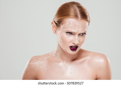 Nude Woman Body Art Looking Camera Foto Stock 507838960 Shutterstock