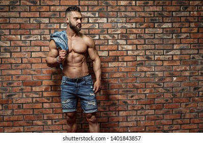 Similar Images, Stock Photos & Vectors of Handsome shirtless muscular ...